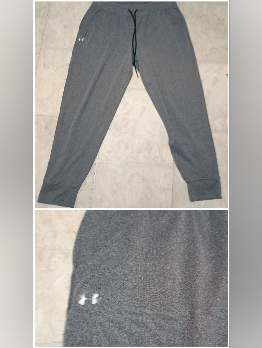 Men’s Under Armour Grey Jogger Sweatpants – Size Large